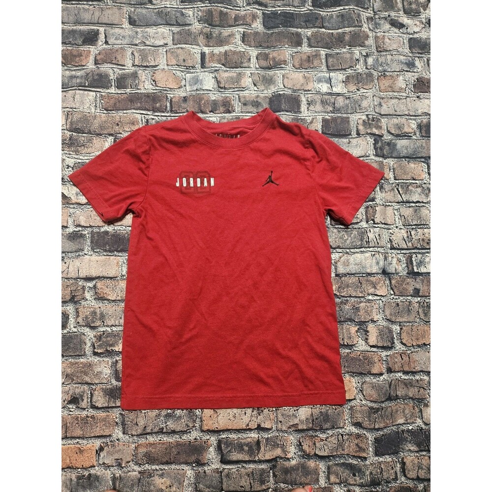 Air Jordan Tshirt Youth Size Medium Red Double Sided
